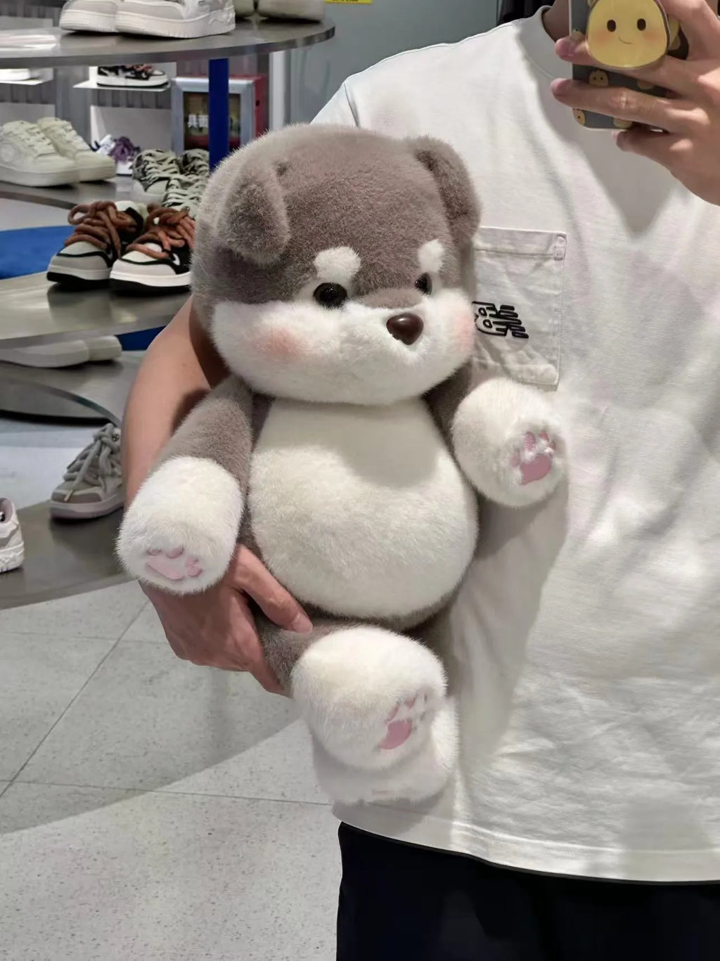 Cute Running Alaskan Malamute Stuffed Animal